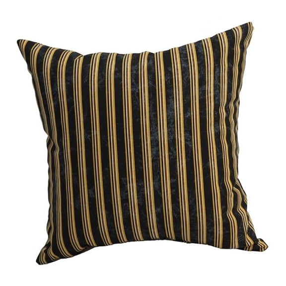 Blazing Needles 9910-S1-ID-018 17 in. Jacquard Throw Pillows with Inserts, Midnight Stripe