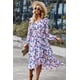 thumbnail image 2 of Vestido PRETTYGARDEN Floral Boho Cruzado con Cuello en V y Volantes Maxi M, 2 of 5