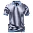 thumbnail image 5 of DGMIOCS Polo de Voyage pour Homme Résistant aux Plis Coupe Ajustée Vacances Bleu m, 5 of 5