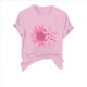 thumbnail image 1 of Blusas de Manga Corta para las Mujeres Divertida Impresión Cuello Redondo Camiseta Vintage, Blusas de Primavera para las Mujeres, 1 of 4