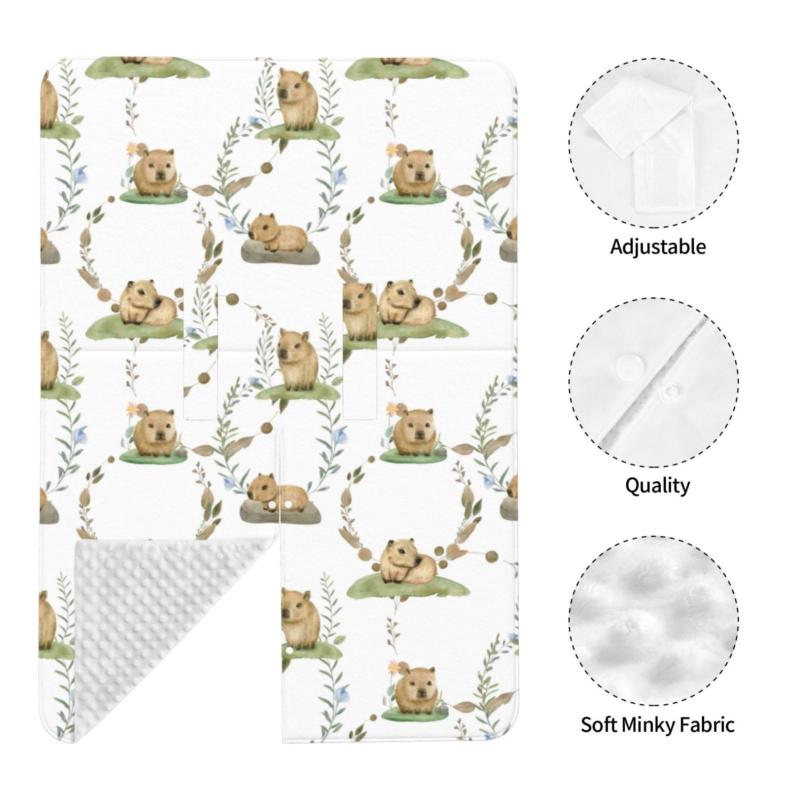 Car Seat Cover Baby - Capybara Plant Breathable Infant Car Seat Cover for Baby Carseat, Lightweight Comfort Baby Essentials Must Haves Newborn Stuff for Girl Boy