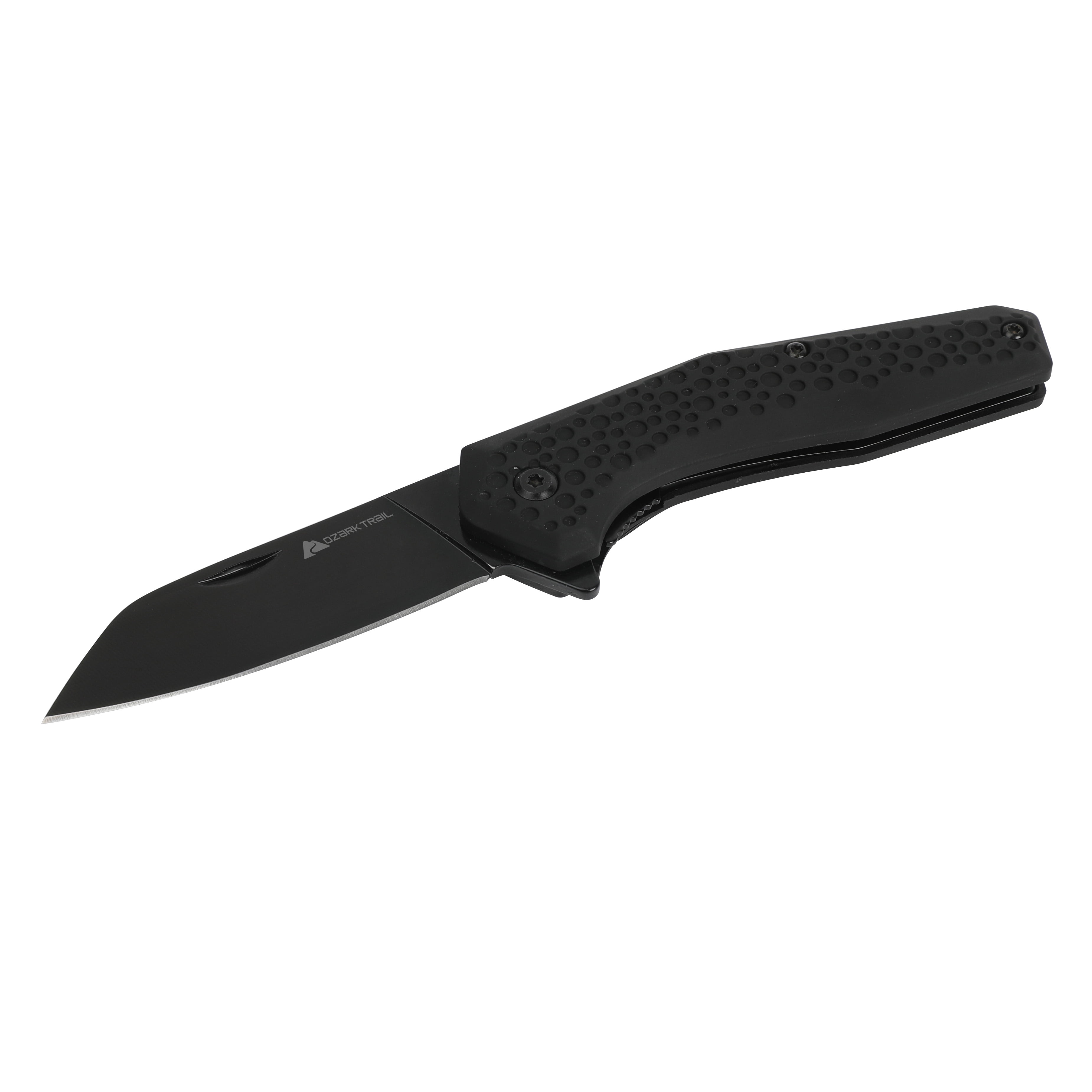 Ozark Trail 7 inch Folding Knife, Stainless Steel, Liner Lock, Pocket Clip, Black