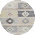 thumbnail image 2 of Addison Rugs Dream Shag Premium Machine Washable Transitional Aztec Gray Round Rug, 8' x 8', 2 of 8