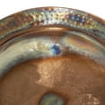 thumbnail image 5 of 25" x 30" Copper Metal Large Weathered Disk Plate Sculpture with Elevated Black Stand, by DecMode, 5 of 14