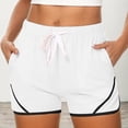 thumbnail image 7 of KHONTS Womens Athletic Shorts Running Dolphin Shorts with Pockets and Drawstring White XL, 7 of 7