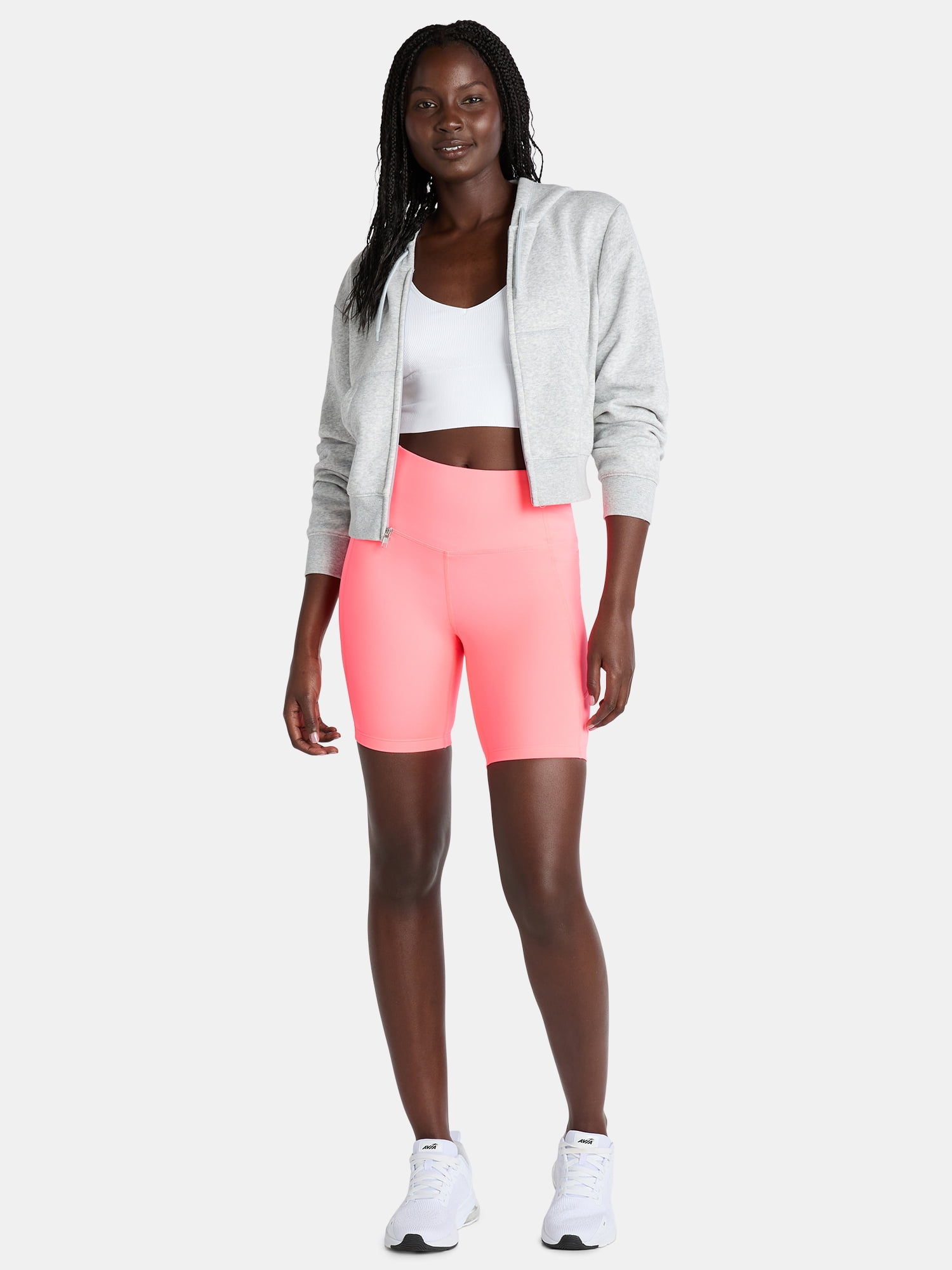 Athletic Works Women's and Women's Plus High Rise Bike Shorts, Size XS-4X