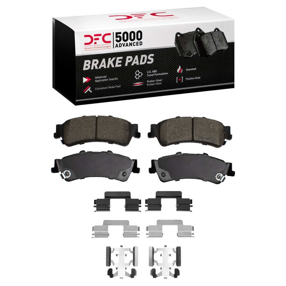 Dynamic Friction Company 1551-0792-02 DFC 5000 Advanced Brake Pads - Ceramic and Hardware Kit - OE