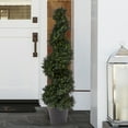 thumbnail image 5 of 4-Foot-Tall Artificial Cypress Spiral Topiary Tree- Potted Indoor or Outdoor UV Protection, 5 of 9