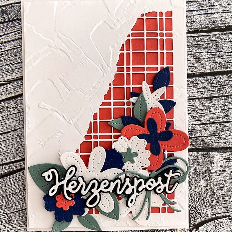 Pochoir Gaufrage 3D Fleurs Et Papillons - 11x16 Cm, Plastique Transparent - Pour Cartes, Scrapbooking, DIY - 3
