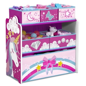 Delta Children Unicorn Toy Storage Organizer, 6-Bin