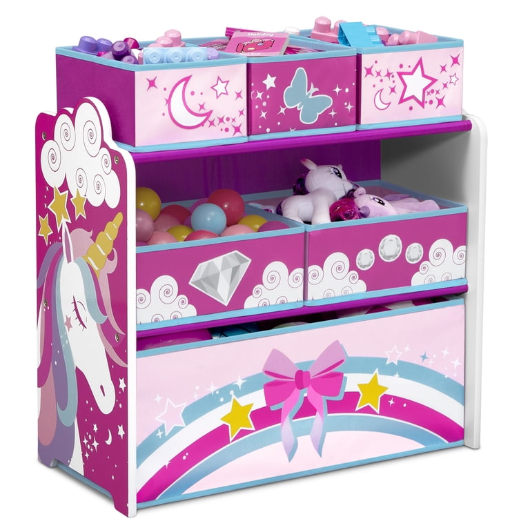Delta Children Unicorn Toy Storage Organizer, 6-Bin photo 1