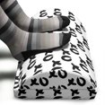 thumbnail image 3 of Xo Foot Rest, Monochrome Hand Drawn Hugs and Kisses Words Paintbrush Style Art Print, Non-Slip Backing Adjustable Ergonomic Memory Foam Leg Support for Office, Black and White, by Ambesonne, 3 of 5