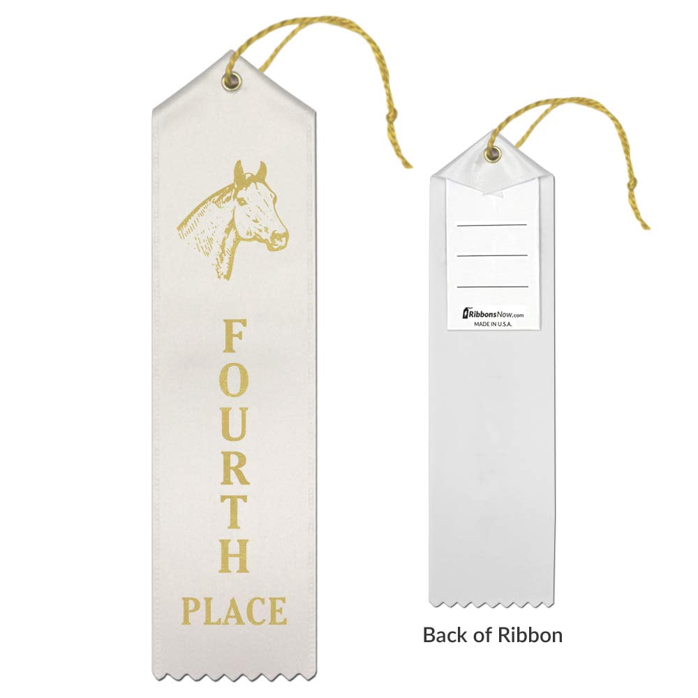 RibbonsNow Horse Show Ribbons 1st - 6th Place - 300 Total Ribbons - 50 Each Place with Card & String