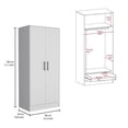 thumbnail image 3 of FM FURNITURE  Solon 2 Piece Bedroom Set White Engineered Wood, 3 of 7
