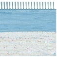 thumbnail image 3 of SAFAVIEH Montauk Cainneach Striped Cotton Area Rug, Ivory/Turquoise, 4' x 6', 3 of 4