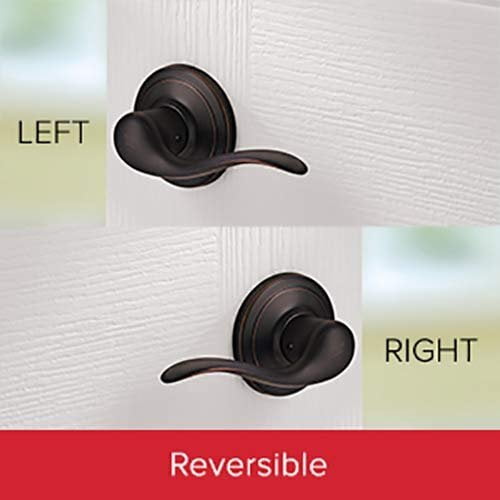 Kwikset Tustin Hall/Closet Door Lever - Venetian Bronze Finish, Reversible, ADA Compliant, No Lock
