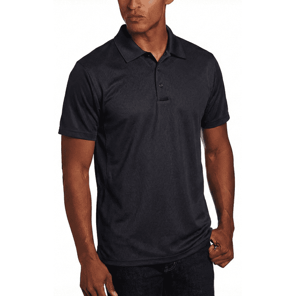 PUZTLOY Men’s Polo Shirt Quick Dry Short Sleeve Performance Tactical Golf Athletic Collared Shirt XL