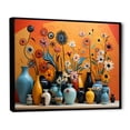 thumbnail image 2 of Designart "Expressions of Boho Pottery in Orange II" Geometric Framed Wall Art - Bohemian Blue Boho Pottery Entryway Framed Wall Art Print, 2 of 6