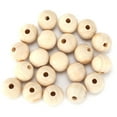 thumbnail image 3 of 20 piezas cuentas de madera redondas de Color madera, cuentas con patrón bonito a granel con agujero para manualidades DIY, regalo de decoración de Graffiti, 3 of 5