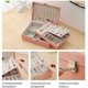 thumbnail image 3 of Caja de joyería de cuero, almacenamiento de joyas para pulseras de aretes de anillo almacenamiento de relojes, mejor regalo para el día de San Valentín esquí esquí Gafas de esquí, 3 of 5