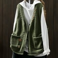thumbnail image 2 of Hxshgdsn V Neck Knit Vest Sweaters For Women Button Up Sleeveless Pocket Winter Pullover Jumpers Jacket Fall Green 1 Free Size, 2 of 9