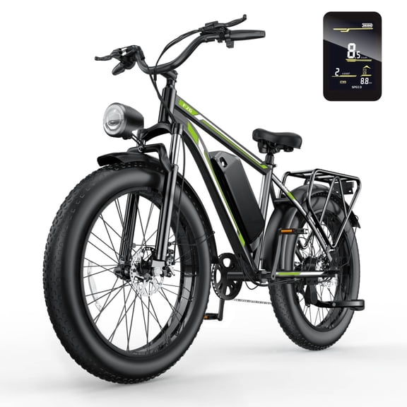 Electric Bike for Adults, 26*4.0 Fat Tire E-Mountain Bicycle,750W Motor 48V 15.6Ah 7-Speed Ebike UL2849