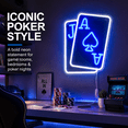 thumbnail image 2 of Playing Cards Neon Signs 15.8"x 11.8" Led Sign Gamer Neon Light USB Powered Switch Light up Sign Wall Neon Sign for Wall Decor Bedroom Bar Shop Hotel Christmas Birthday Party, 2 of 7