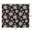 thumbnail image 5 of Pioneer Flower Floral Print Pattern Shower Curtain 84”x72", Bathroom Decorative Shower Curtain Set with 12 Hooks, Waterproof Washable, 5 of 6