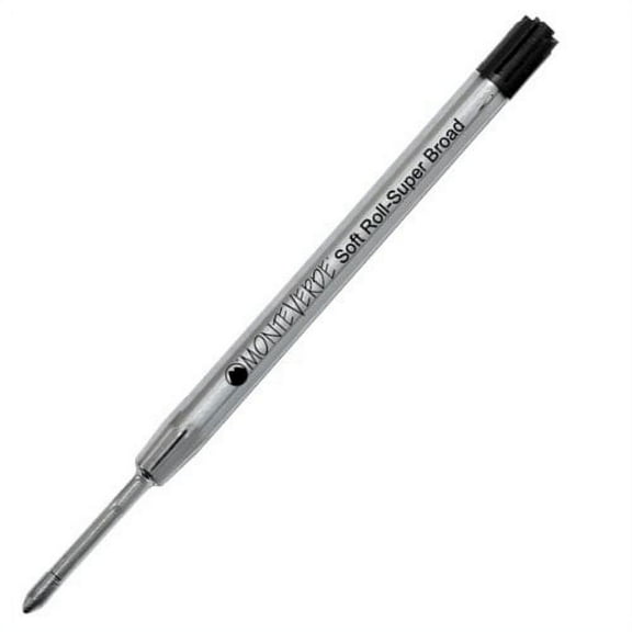 Monteverde P11 Ballpoint Refill to Fit Parker Style Ballpoint Pens - Black, Extra Fine .5mm, 2 Pack (P113BK)