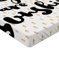 thumbnail image 2 of Ambesonne White Fitted Sheet, Brown Droplets Romance, Full Size, White Yellow, 2 of 3