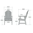thumbnail image 5 of highwood Hamilton Eco-friendly Deck Chair - Dining-height Harbor Gray, 5 of 5