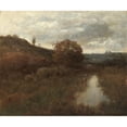 thumbnail image 2 of Alexander Helwig Wyant 23x20 Gold Ornate Framed and Double Matted Museum Art Print Titled - Autumn Landscape and Pool (1870S-1880s), 2 of 4