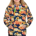 thumbnail image 3 of KLL fall Pumpkin Daisy for Womens Pullover Hoodie with Pocket Hooded Long Sleeve Shirts Sweatshirt for Women-XX-Large, 3 of 7