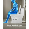 thumbnail image 6 of KFFKFF One-Piece Elongated Toilet, Dual-Flush 1.0/1.28 GPF, Bathroom Toilet with Comfortable Chair-Height Seat, Standard Height, Easy-to-Clean Skirted Design, 12-Inch Rough-In, White and Silver, 6 of 9