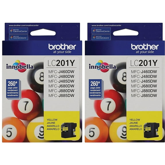Genuine Brother LC201Y Yellow Ink (2 pack)
