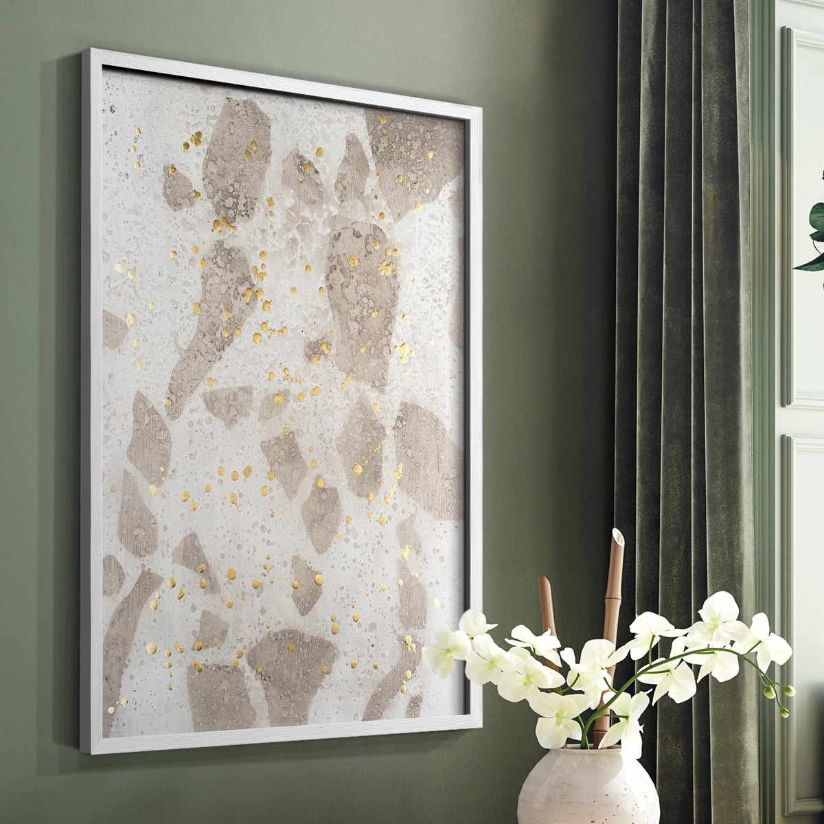 Chordata II Framed Print in White Solid Wood Framed Print No Nail Hanging