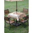 thumbnail image 3 of Outdoor Tablecloth with Umbrella Hole and Zipper, Vintage Christmas Square Table Cloth 60x60 Inch Waterproof Tablecloth, Xmas Elk Tree Snowflake Forest Picnic Table Cover for Patio Camping, 3 of 7
