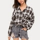 thumbnail image 4 of Puntoco Chaqueta De Mujer Chaquetas De Cárdigan A Cuadros De Moda para Mujer Tops Informales De Manga Larga con Solapa Blusa Camisas Sueltas Y Cómodas Abrigo Liquidación De Navidad Puntoco Puntoco-1790, 4 of 6