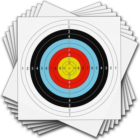 Runzkzy Target Paper 40cm*40cm/15.7 Inches 10 Ring Target Paper for Target Practice and Shooting