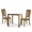 Medim Brown, variant on 3 Piece Dining Set, 2 Classic Style Solid Wood Nova Upholstered Chairs w Square Dining Table, Kitchen Set for Two, Modern Dining Table Set, Medium Brown