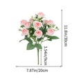 thumbnail image 3 of Bridal Bouquet For Wedding Fake Roses With Gradient Mini Artificial Flowers Arrangement For Living Room Table Decor 11.81 in x 7.87 in x 3.94 in, 3 of 6