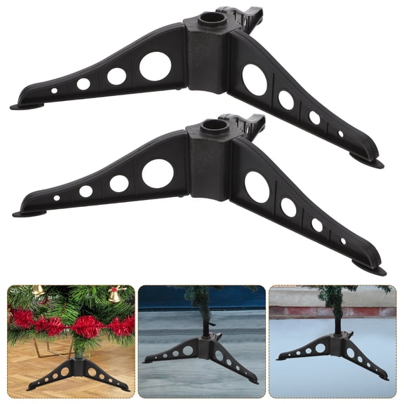 FRCOLOR 4Pcs Artificial Tree Stand Replacement Christmas Tree Stand Green ABS Stable Fixation for Families