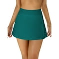 thumbnail image 3 of Charmo Women Solid Split Swim Skirt Built in Shorts High Waisted Swim Bottoms, 3 of 5