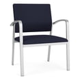 thumbnail image 1 of Pemberly Row Reception Waiting 18.5" Silver Steel Oversize Guest Chair in Navy, 1 of 5