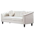 thumbnail image 5 of Hommoo Sofa Set,Microfiber 3-Piece Couch Living Room Sofa Set Including 3-Seater Sofa, Loveseat and Single Chair, for Apartment Furniture Set,White, 5 of 7