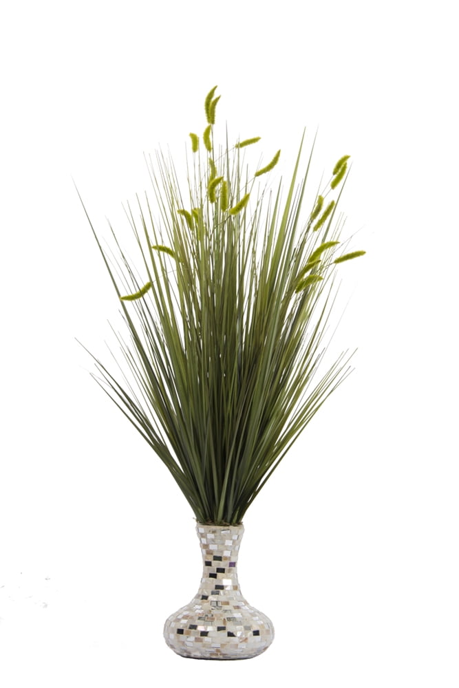 32" Tall Onion Grass with Cattail Artificial Indoor/ Outdoor Faux Décor