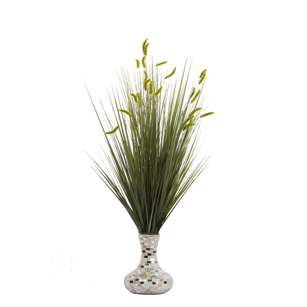 32" Tall Onion Grass with Cattail Artificial Indoor/ Outdoor Faux Décor