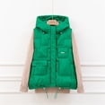 thumbnail image 2 of KaLI_store Vest for Women Dressy Women's Puffer Vest, Lightweight Warm Sleeveless Jacket for Hiking Travel Golf Green,L, 2 of 5
