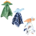 thumbnail image 1 of Manta de Seguridad Hudson Baby con Carita de Dinosaurio, Paquete de 3, 36 cm, 1 of 5