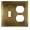 Antique Brass, variant on ENERLITES Combination Toggle Light Switch or Duplex Receptacle Outlet Metal Wall Plate, Corrosive Resistant, Size 2-Gang 4.50" x 4.57", 771121, 430 Stainless Steel, UL Listed, Silver, Standard